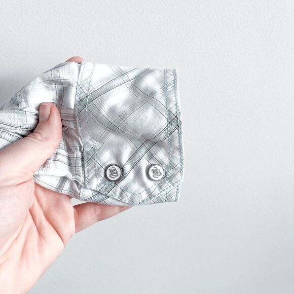 Wrangler Womens Checkered Snap Up Long Sleeve Western Shirt Blue White Small - Picture 3 of 8